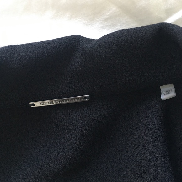 Elie Tahari collared black blouse - Picture 3 of 5